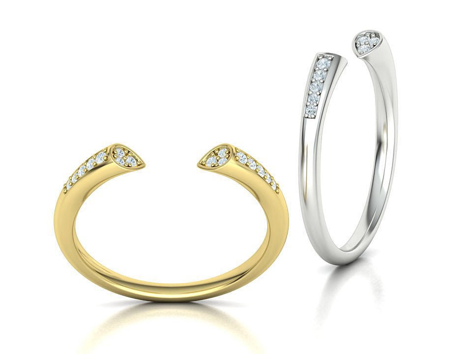 14k Diamond Sophia Band - PrettynGoldd