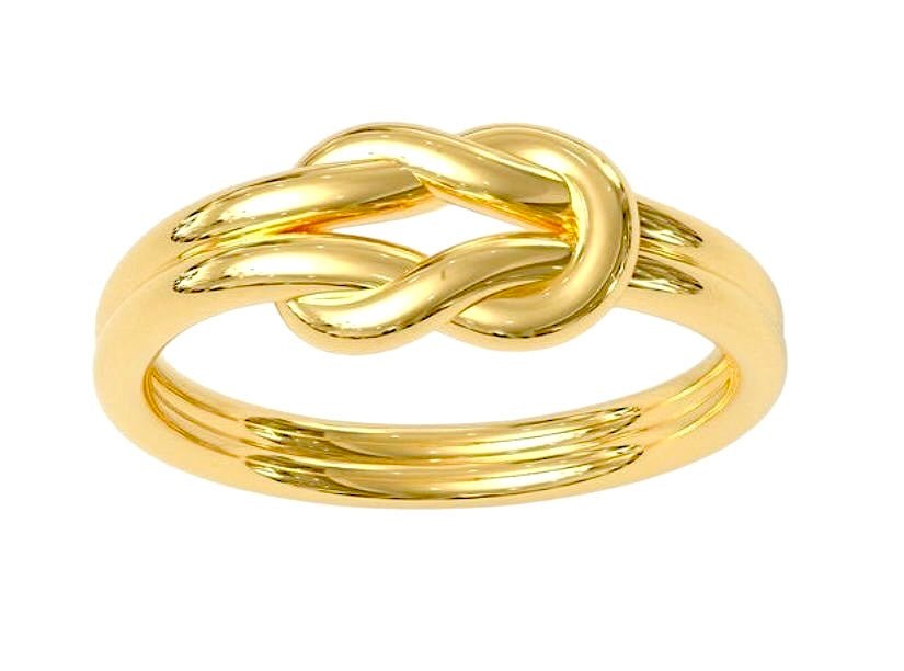 14k Double Knot Ring - PrettynGoldd