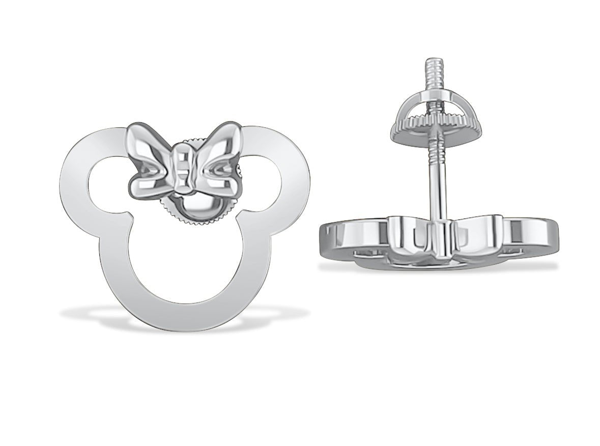 14k Mini Mouse Earrings - PrettynGoldd