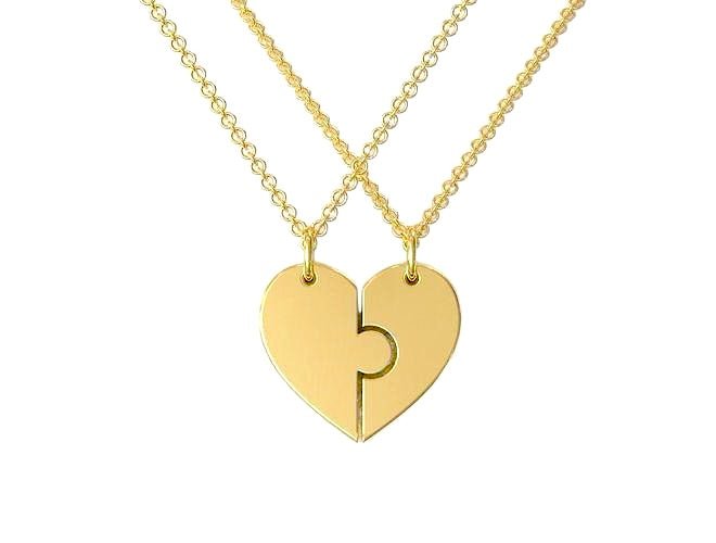 14k Puzzled Heart - PrettynGoldd