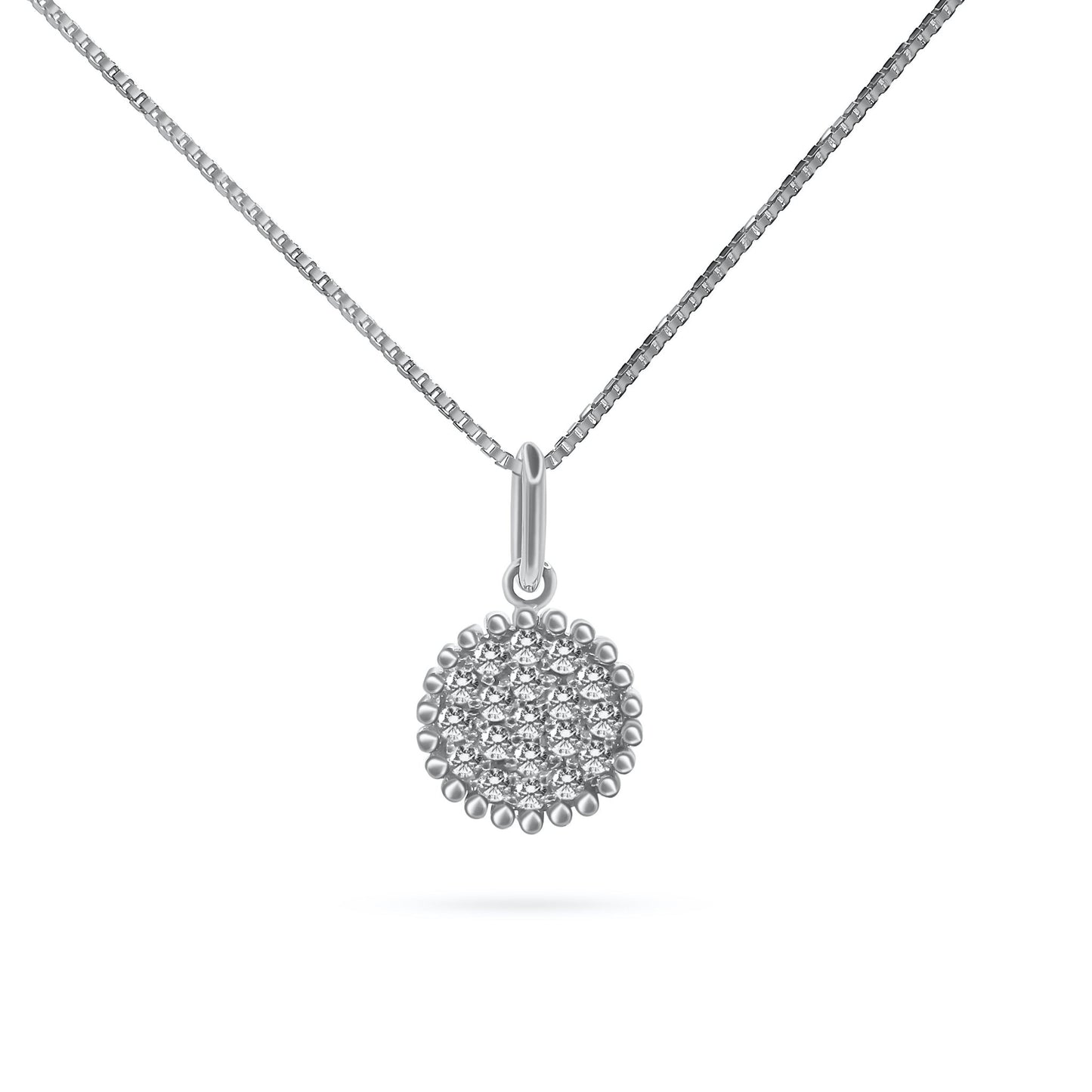14k Round Necklace - PrettynGoldd