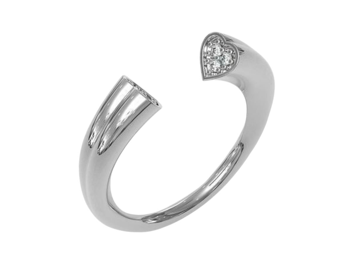 14k Sophia Heart Band - PrettynGoldd
