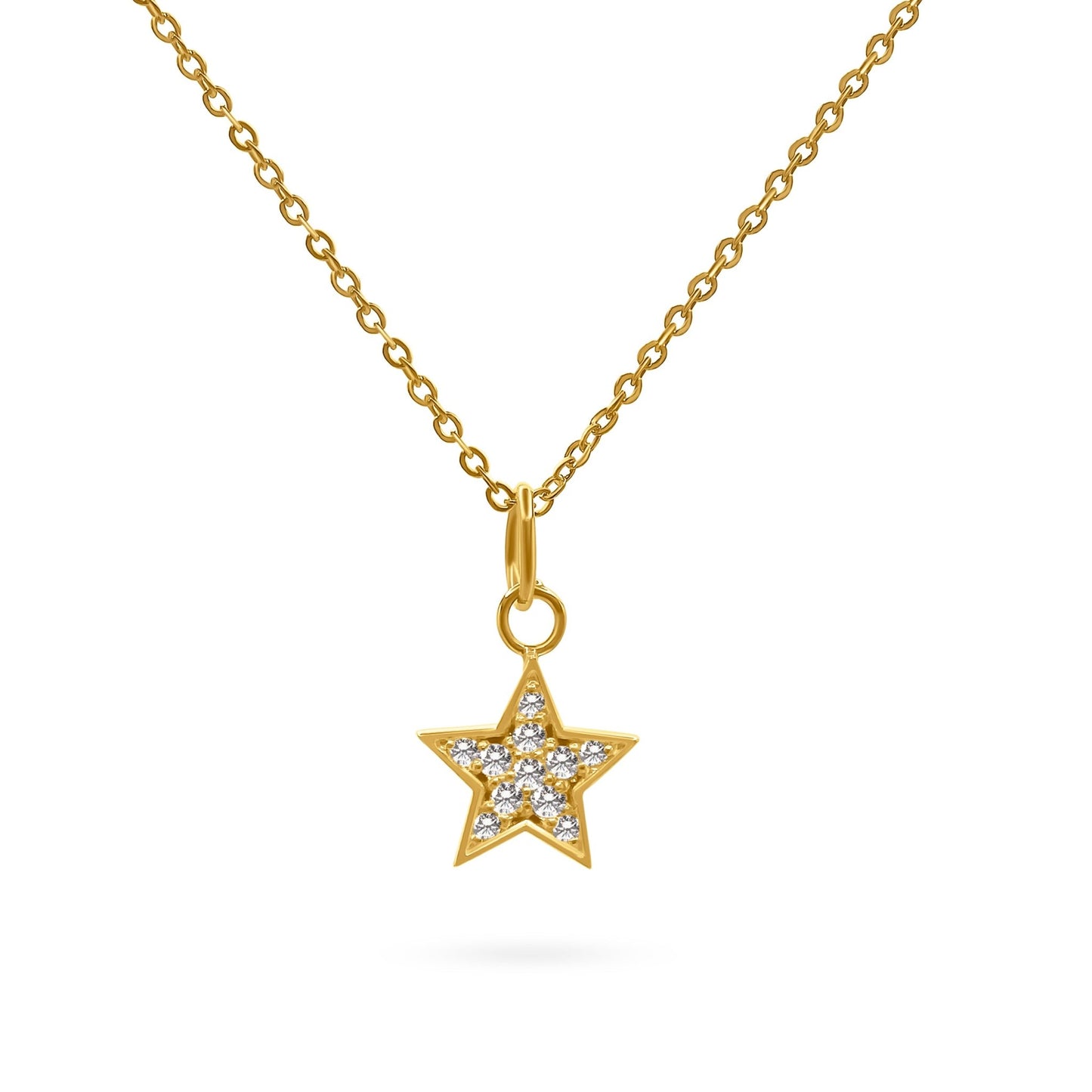 14k Star Pendant Necklace - PrettynGoldd