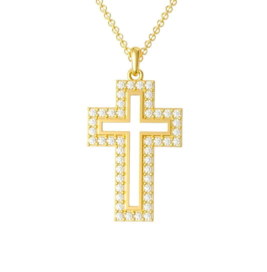 14k Trinity Cross - PrettynGoldd