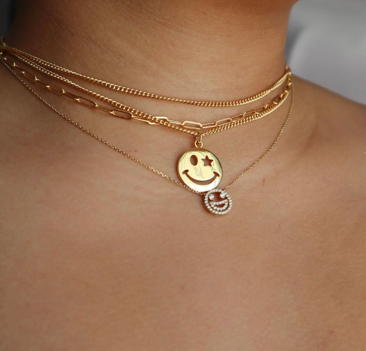14k Diamond Smiley - PrettynGoldd