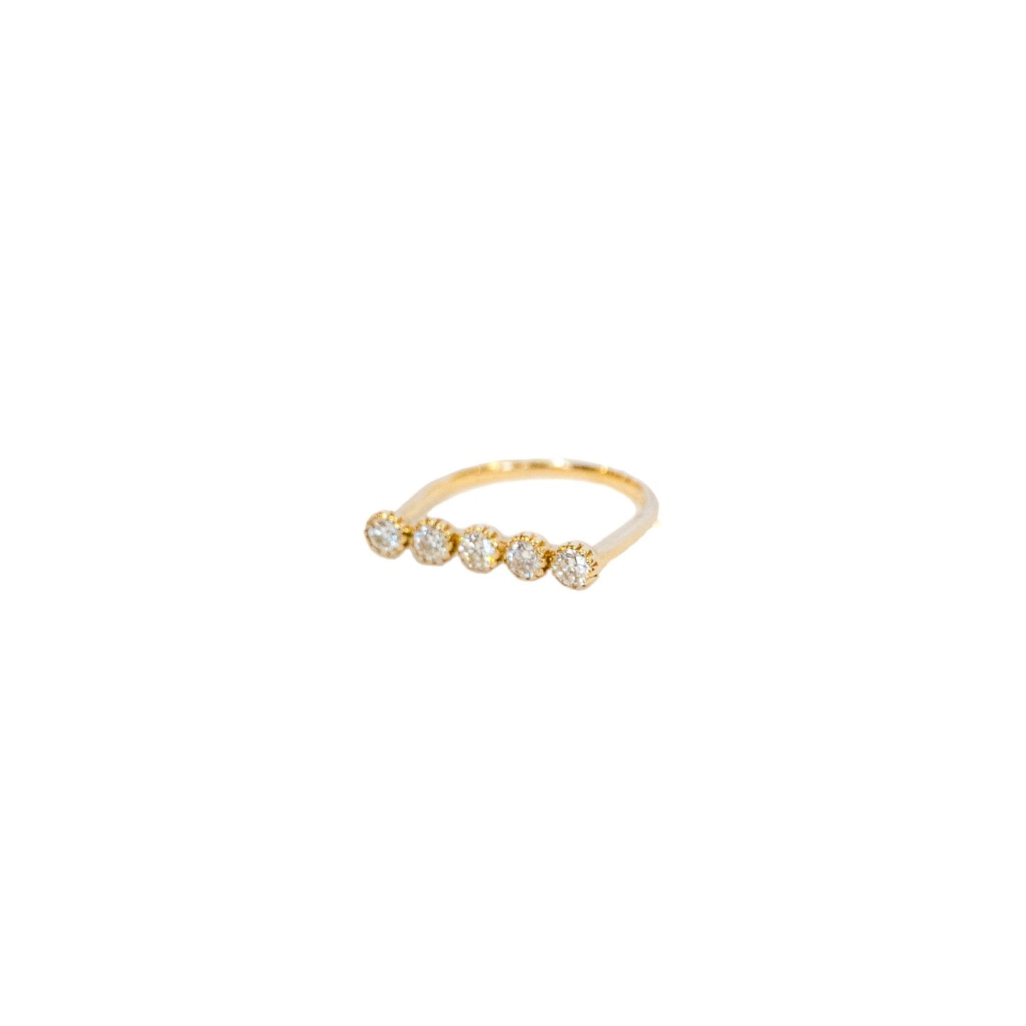 Diamond Bar Ring - PrettynGoldd