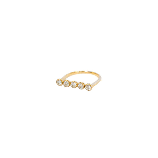 Diamond Bar Ring - PrettynGoldd