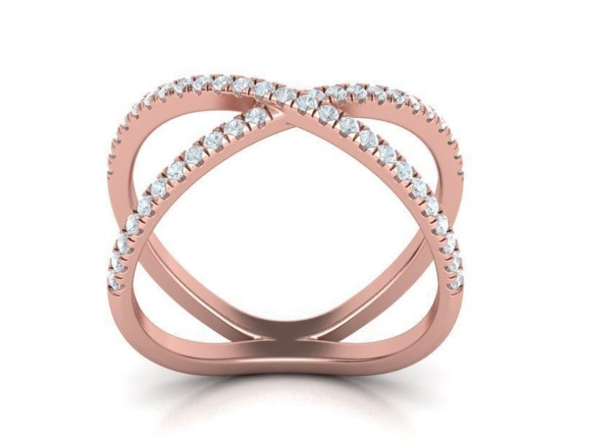 14k Criss - Cross Ring - PrettynGoldd