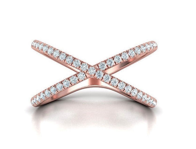 14k Criss - Cross Ring - PrettynGoldd