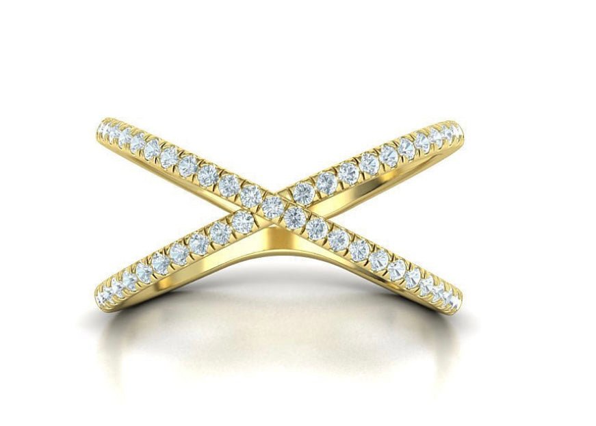 14k Criss - Cross Ring - PrettynGoldd