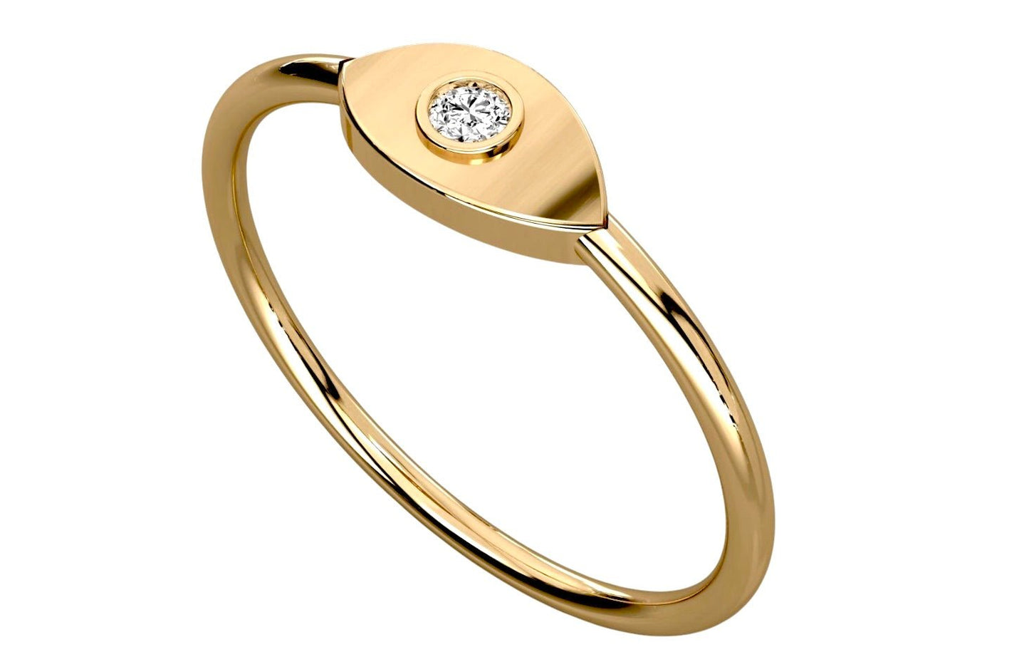 14k Eye Ring - PrettynGoldd