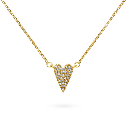 14k Heart Necklace - PrettynGoldd