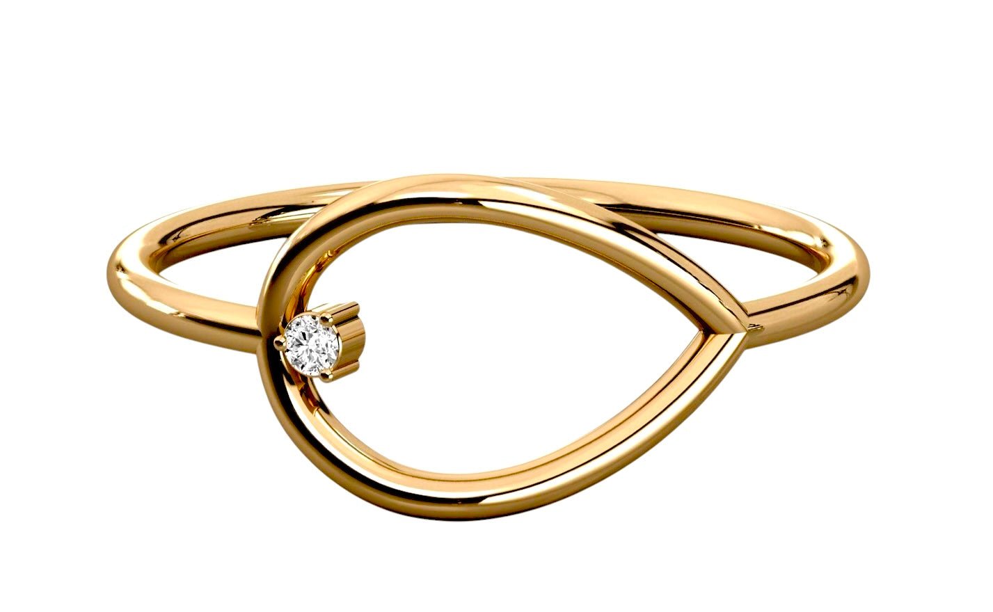 14k Pear Ring - PrettynGoldd