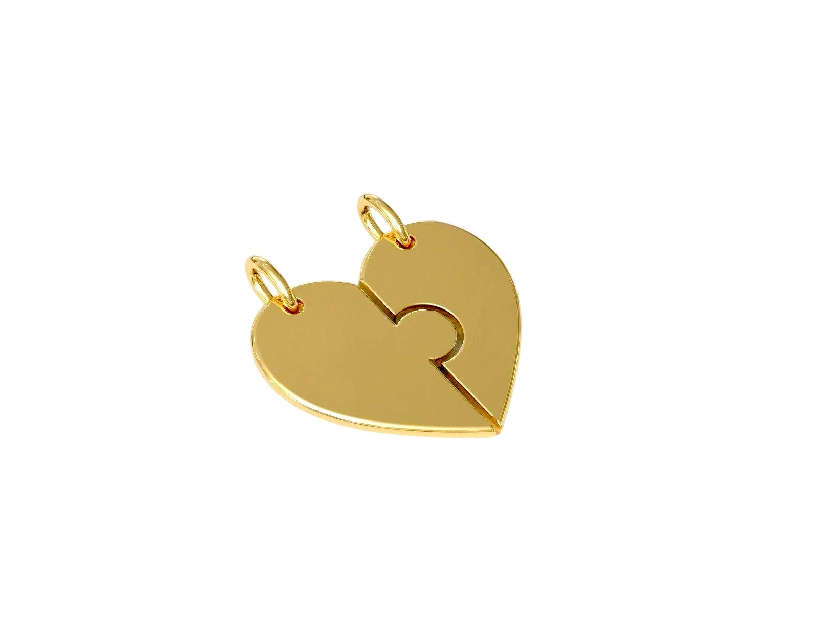 14k Puzzled Heart - PrettynGoldd