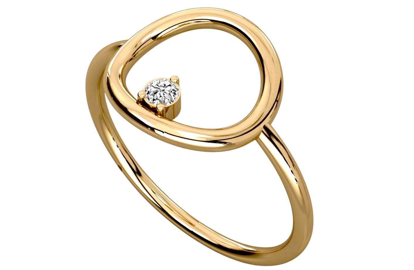 14k Round Ring - PrettynGoldd