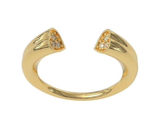 14k Sophia Heart Band - PrettynGoldd