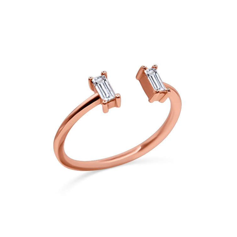 Double Baguette Ring - PrettynGoldd