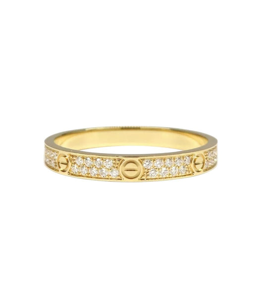 Mini Diamond Screw Ring - PrettynGoldd