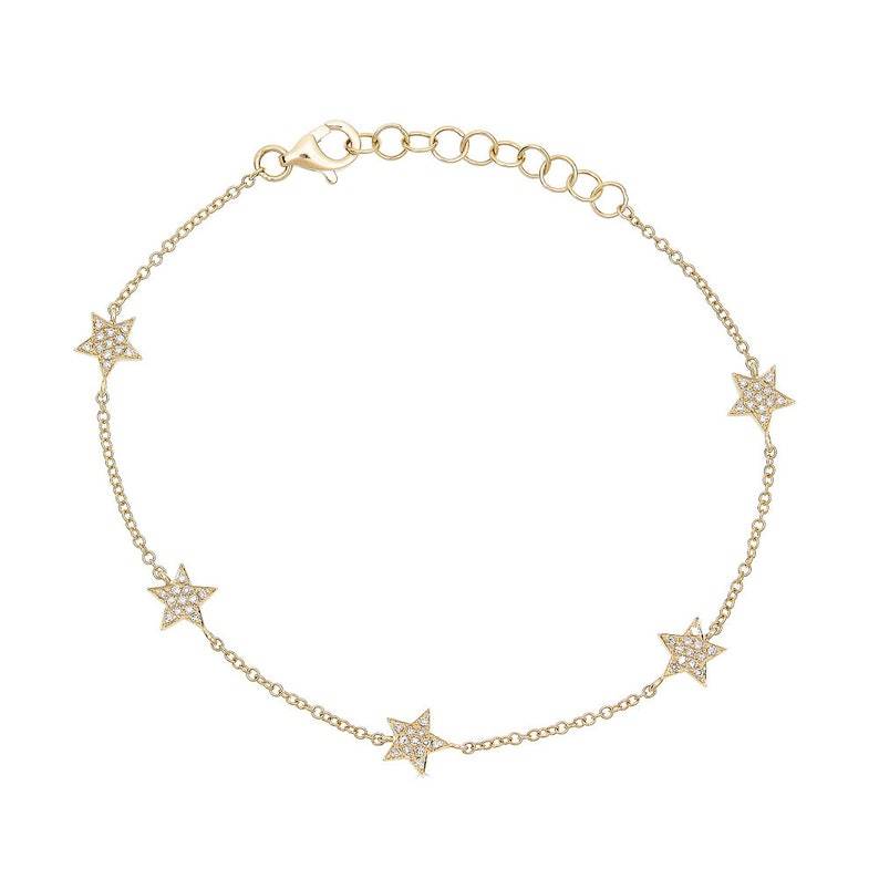14k Star Bracelet - PrettynGoldd