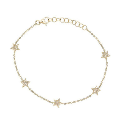 14k Star Bracelet - PrettynGoldd