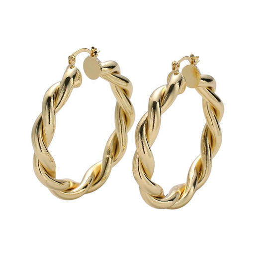 Capri Large Hoops - PrettynGoldd