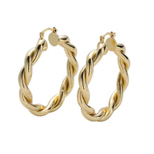 Load image into Gallery viewer, Capri Large Hoops - PrettynGoldd
