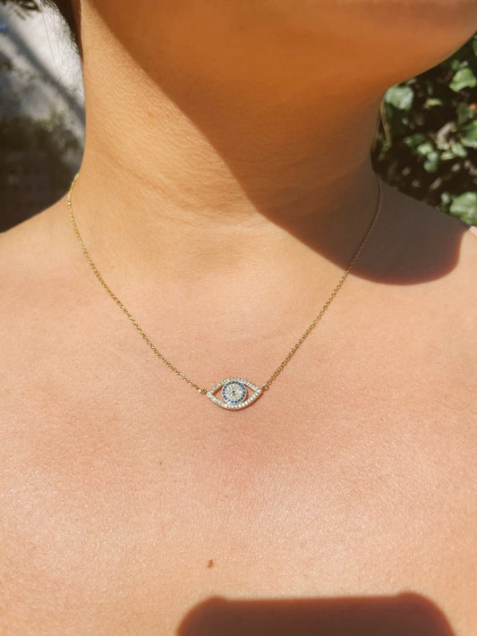 Evil Eye Necklace - PrettynGoldd